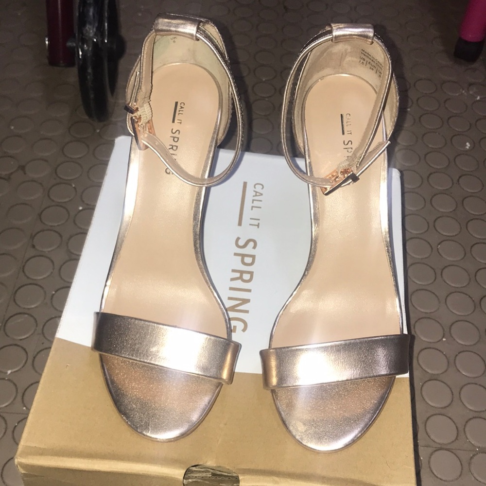 Call It Spring Open Toe Clear heels